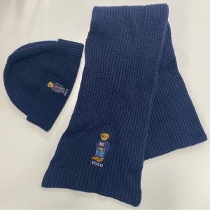 Polo Ralph Lauren solid flag blended knitted scarf -USED